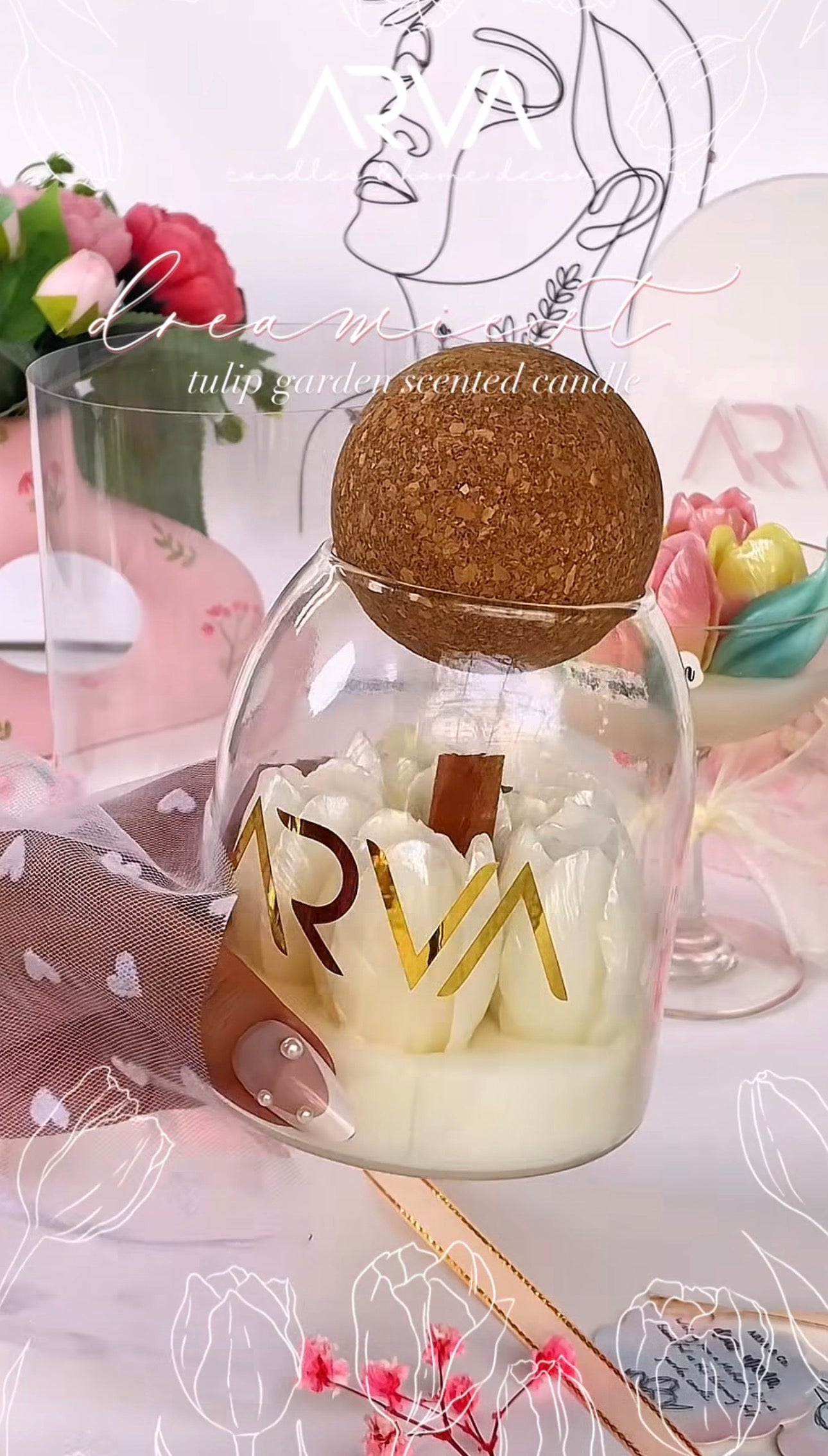 3. Tulip Garden Candle (Luxuriously Gift Packaged)