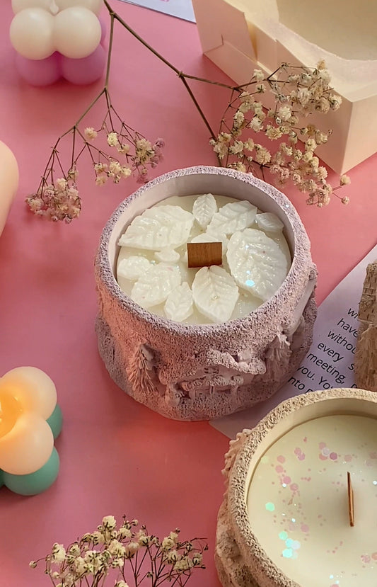 2. Winter Village Pot (Snowy Leaves Edition)