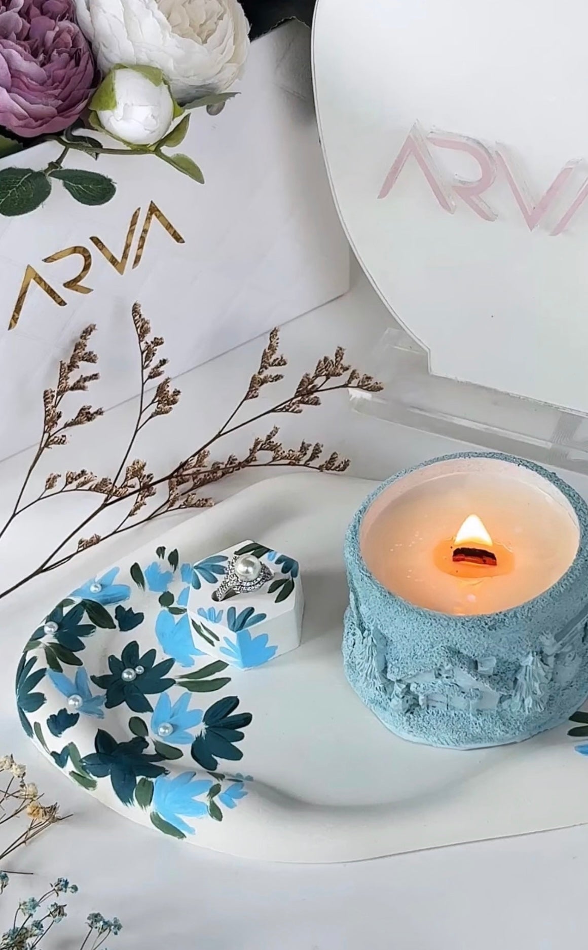 4. Luxury Floral Ring Trays/ Engagement Trays