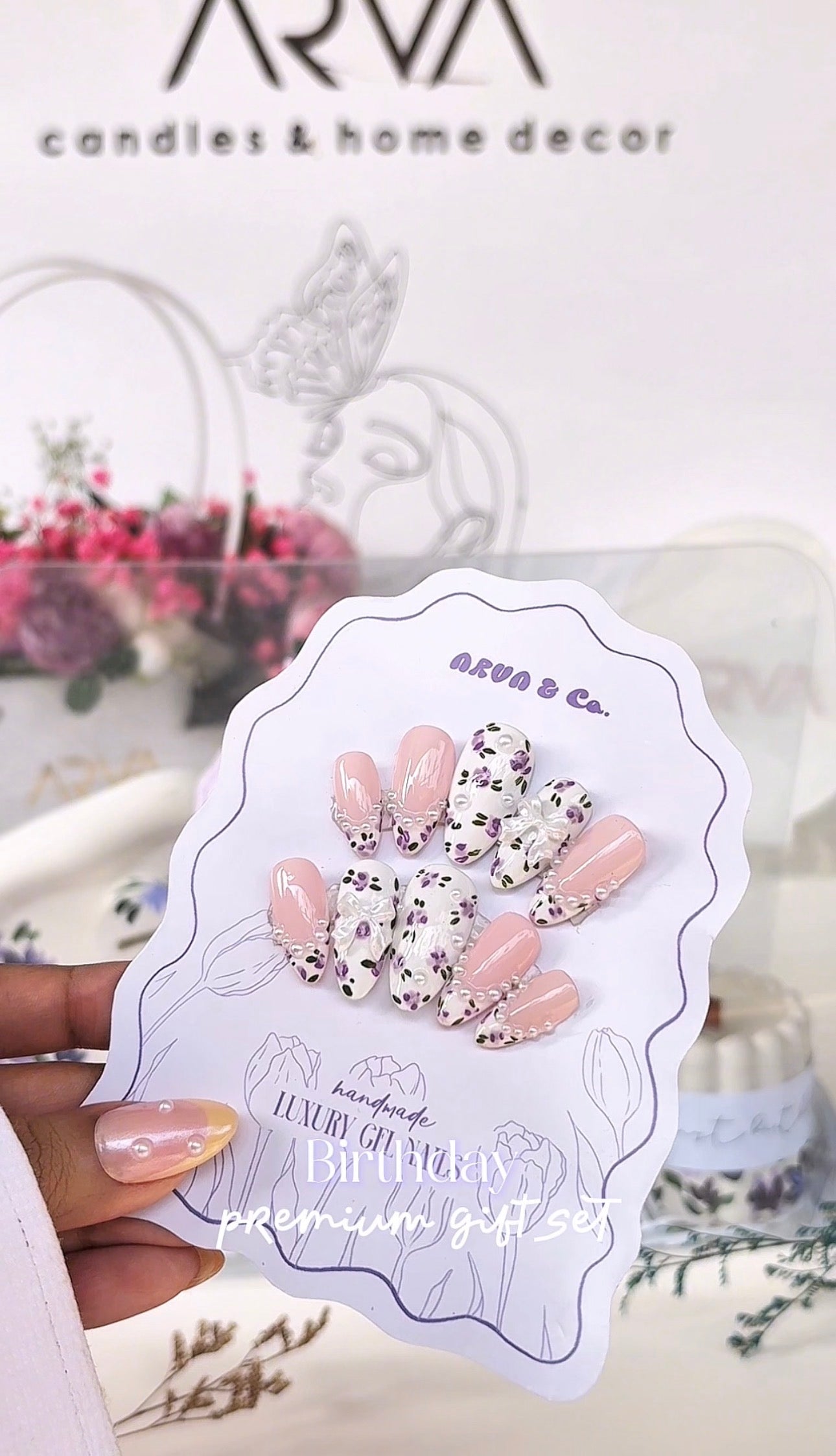 Lilac 3D Gel Press-on Nail set