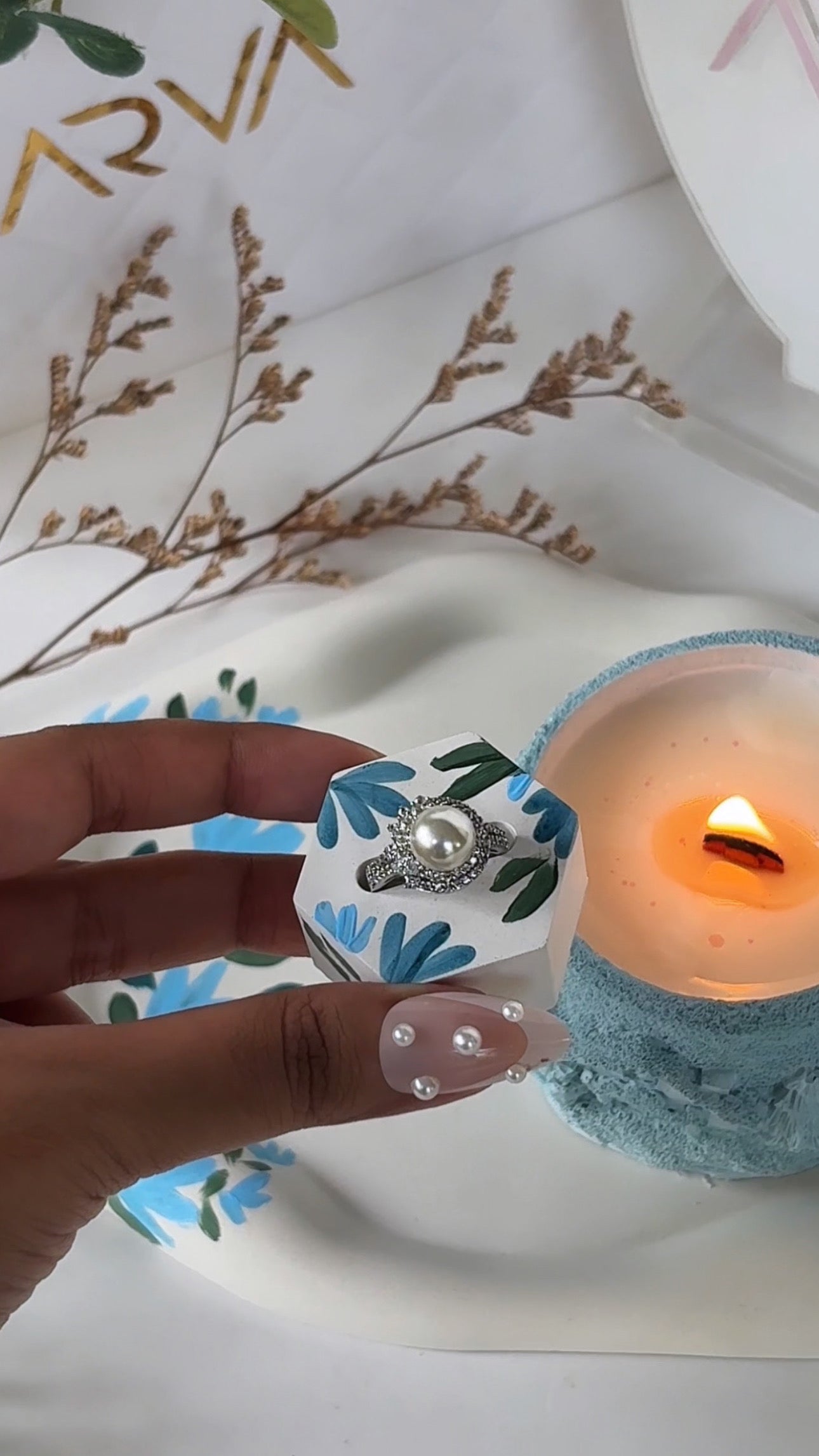 4. Luxury Floral Ring Trays/ Engagement Trays