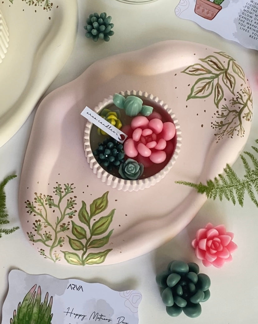 Floral Hand Painted Trays