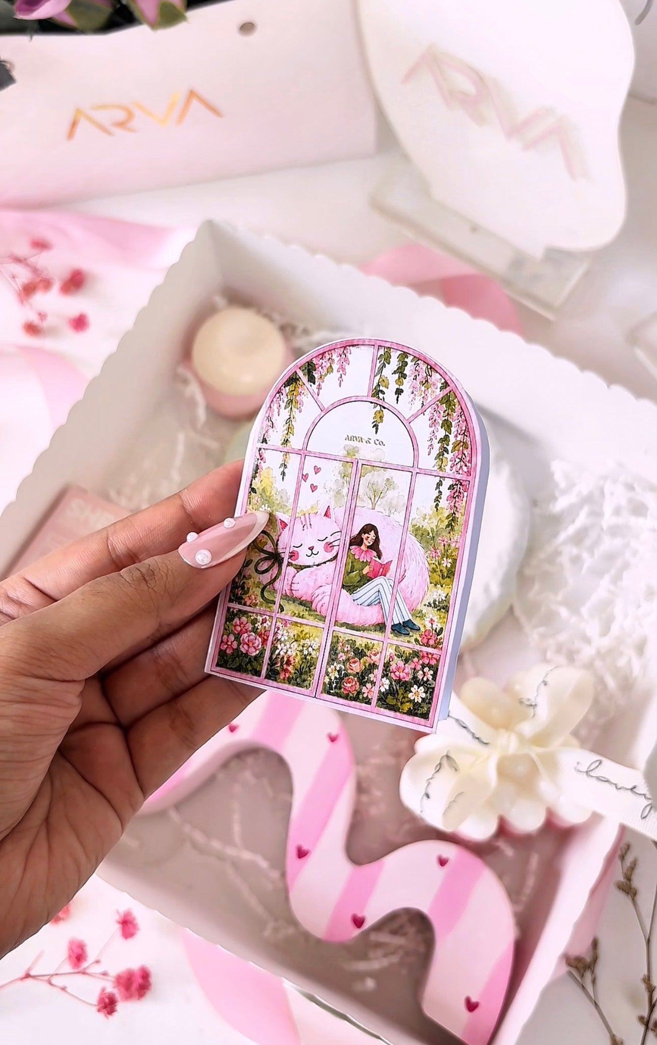 Cat themed Gift Set (Pink)