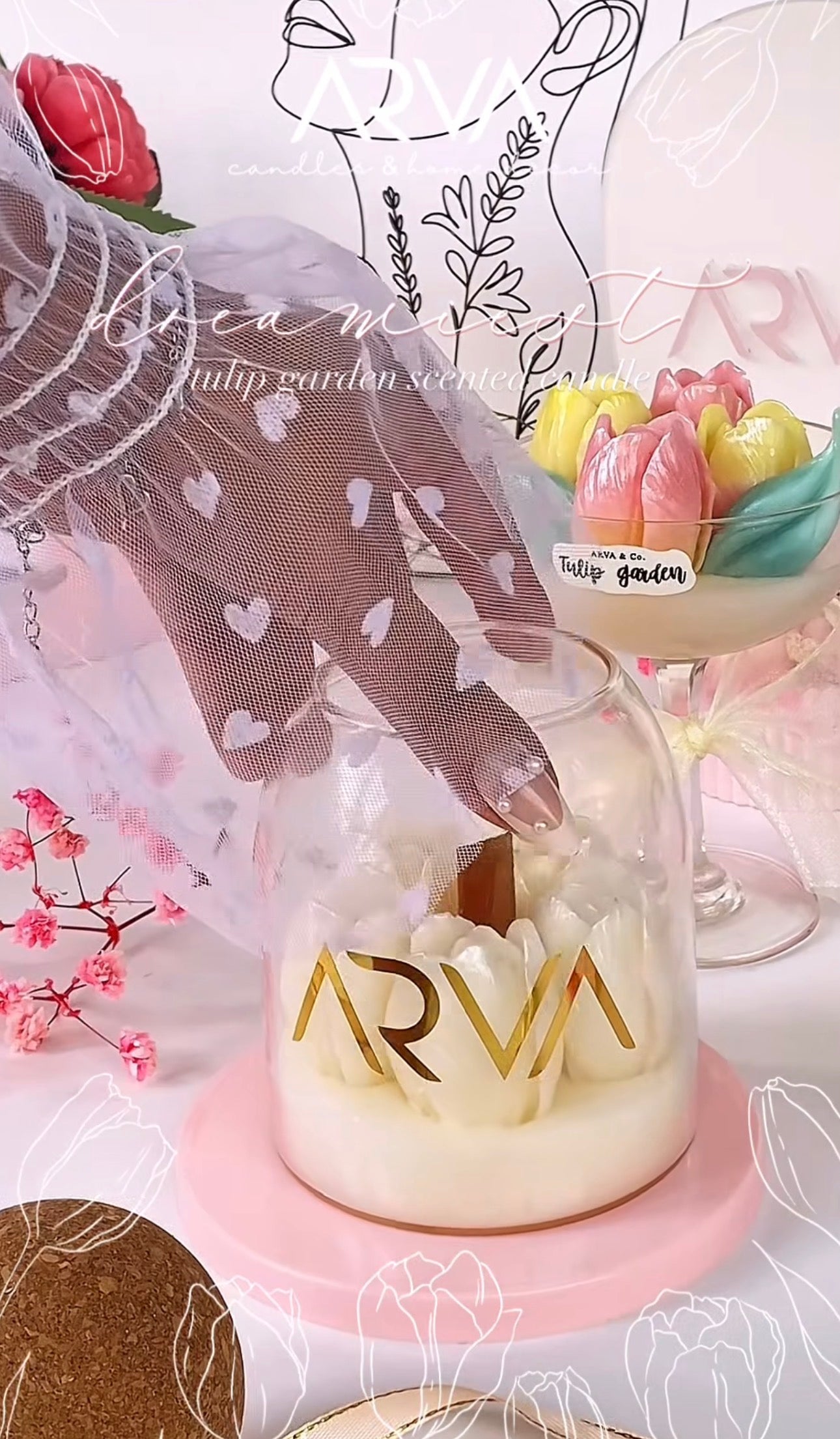 3. Tulip Garden Candle (Luxuriously Gift Packaged)
