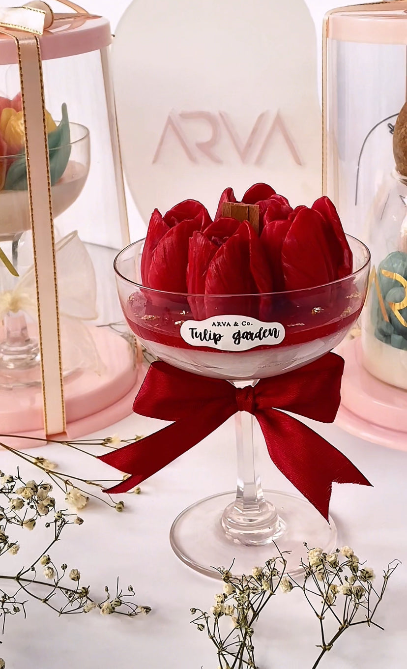 3. Tulip Garden Candle (Luxuriously Gift Packaged)