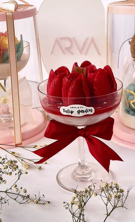 3. Tulip Garden Candle (Luxuriously Gift Packaged)