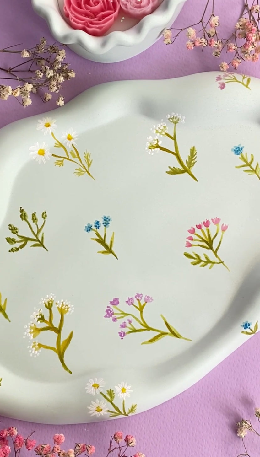 Floral Hand Painted Trays