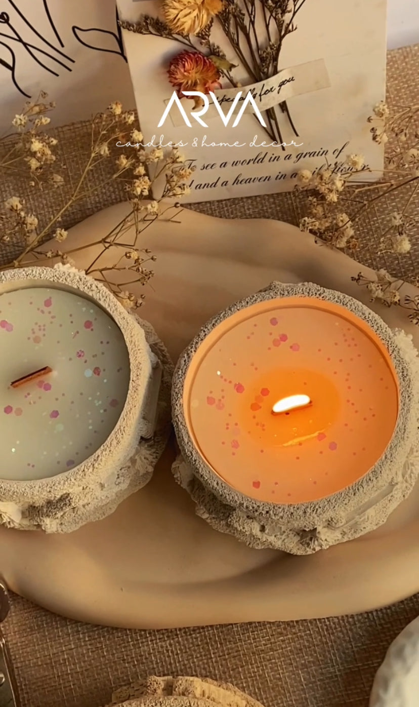 1. Winter Village Pot Candle