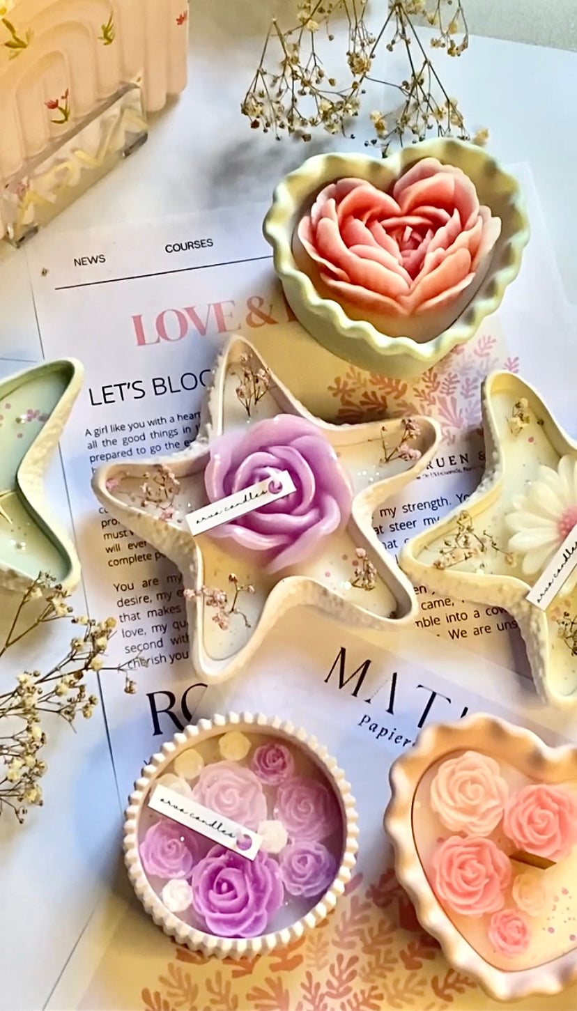 Starfish Floral Candle