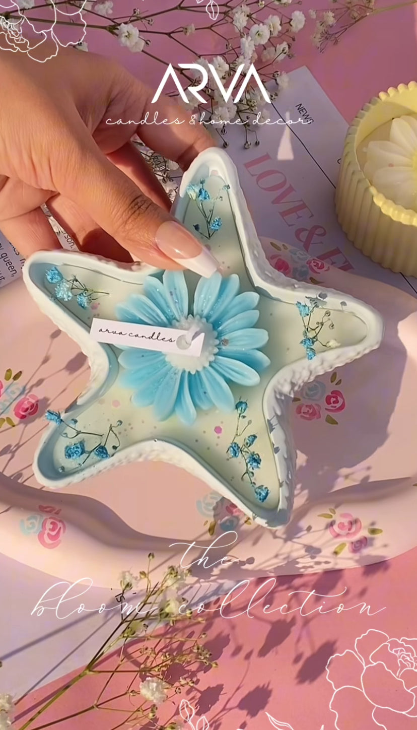 Starfish Floral Candle