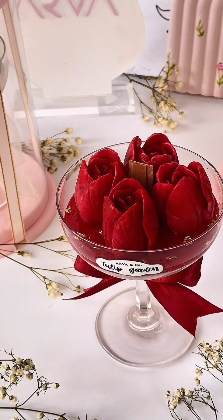 3. Tulip Garden Candle (Luxuriously Gift Packaged)