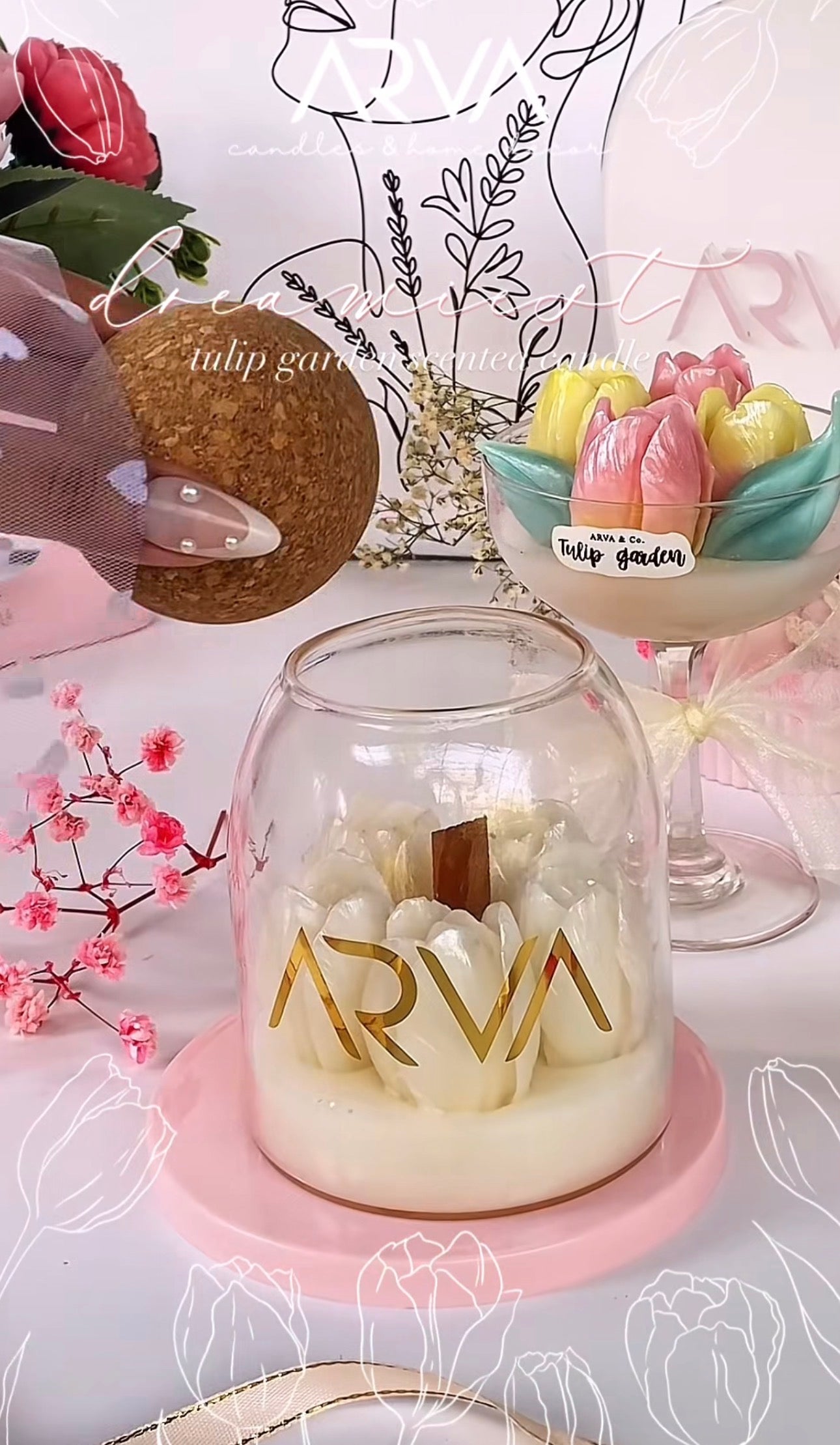 3. Tulip Garden Candle (Luxuriously Gift Packaged)