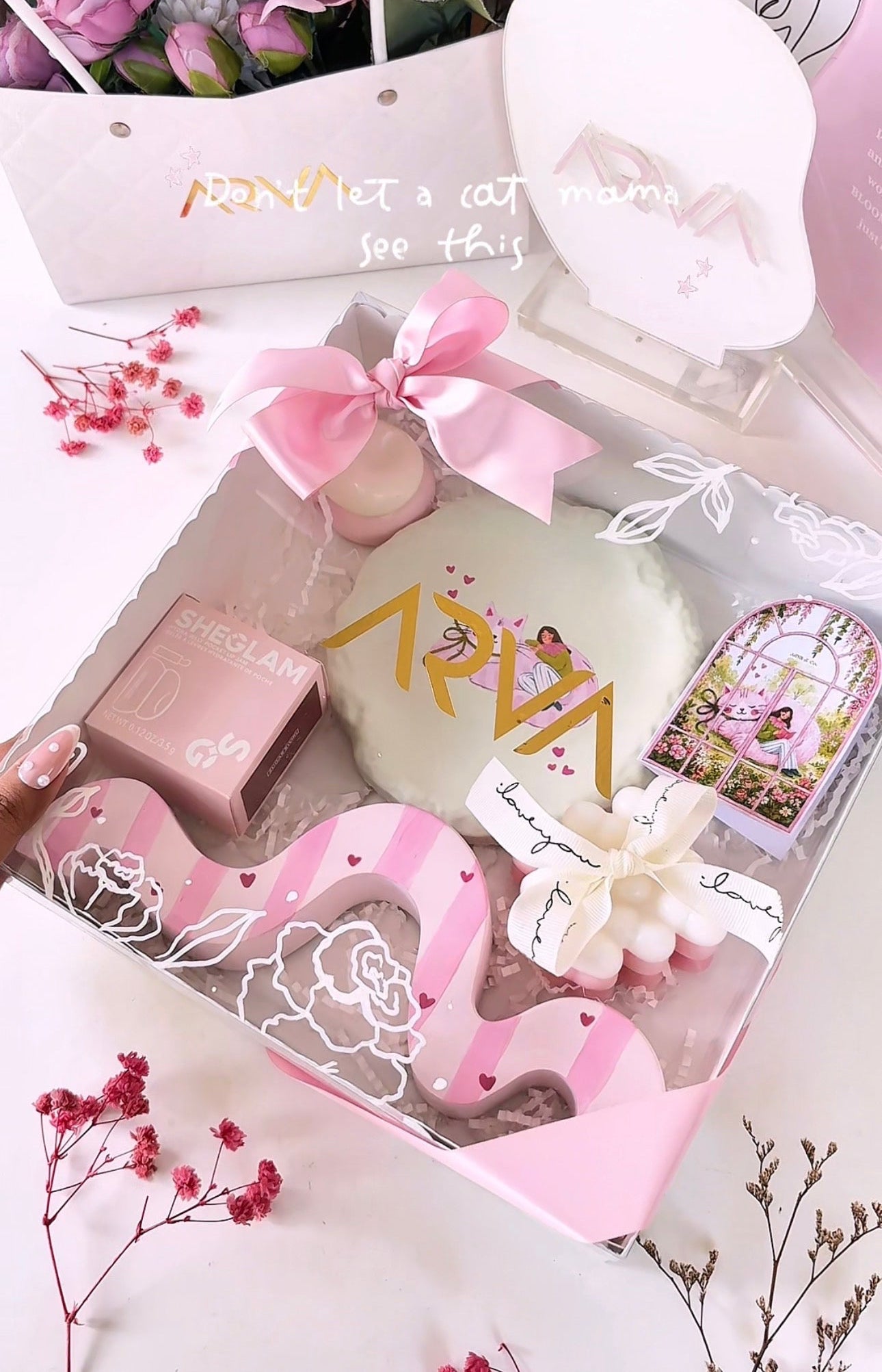 Cat themed Gift Set (Pink)