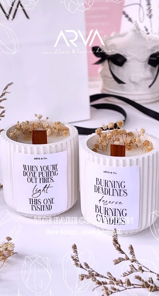 Minimal Custom Candles - The Bare Collection