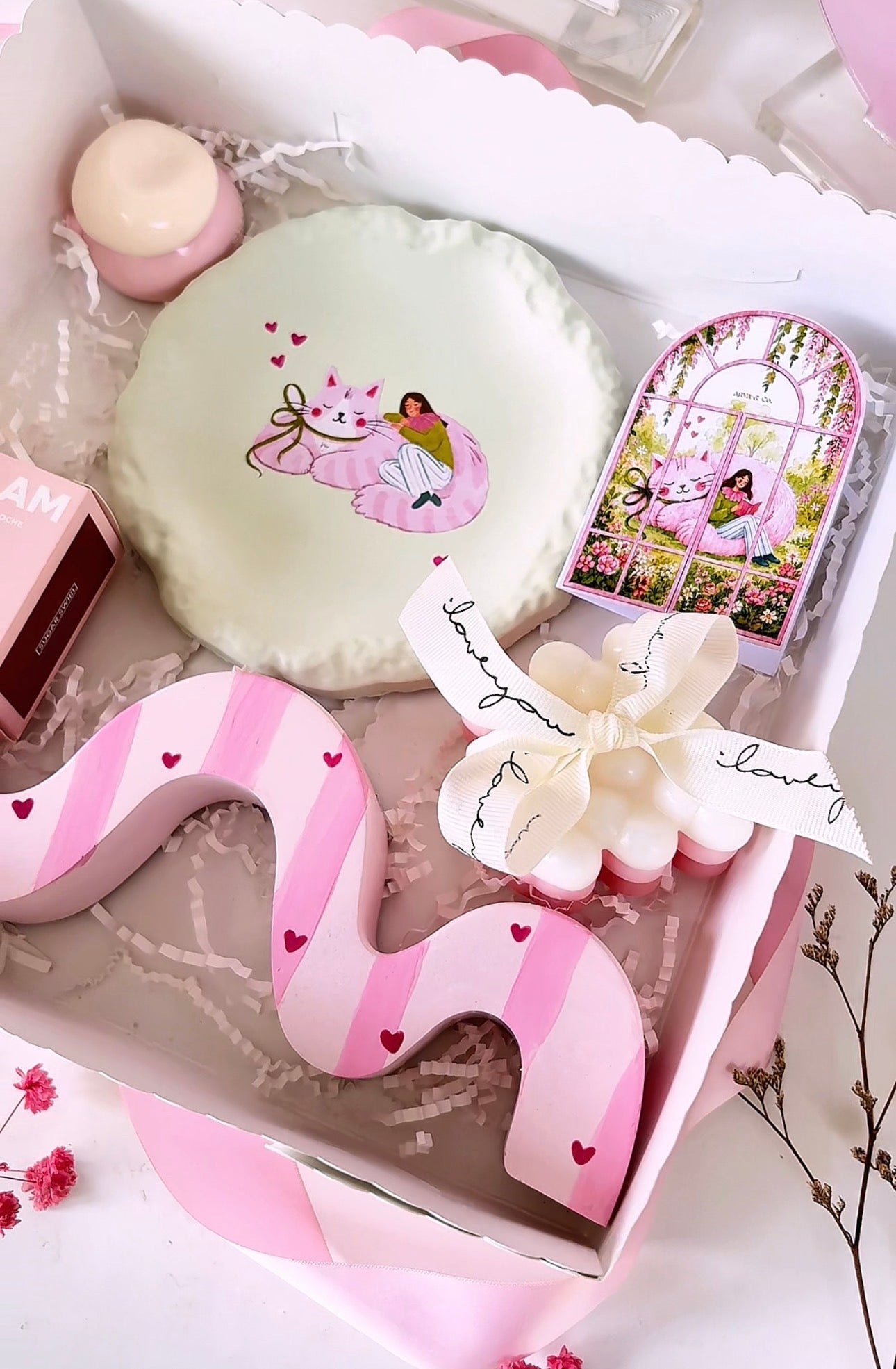 Cat themed Gift Set (Pink)