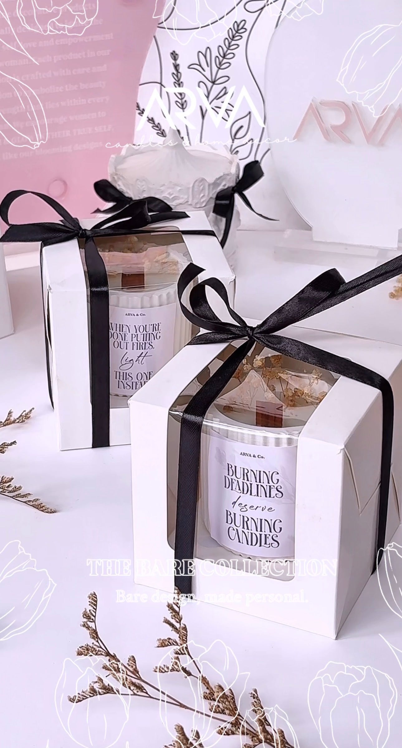 Minimal Custom Candles - The Bare Collection