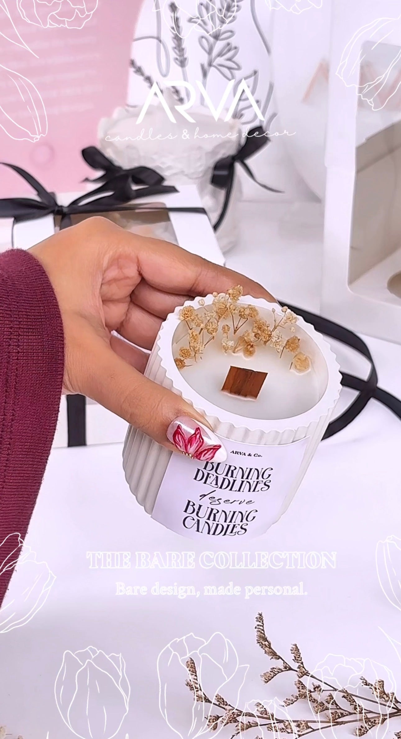 Minimal Custom Candles - The Bare Collection