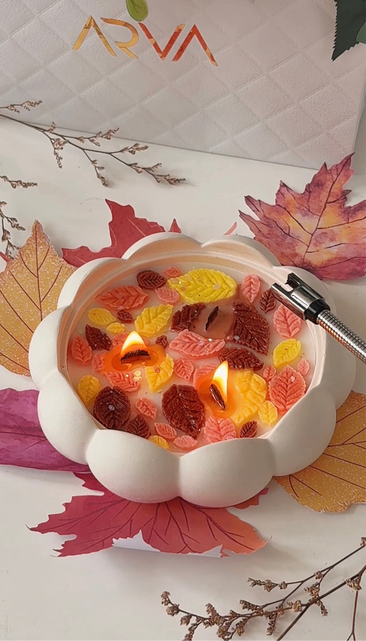 Huge Triple Wick Fall-themed Candle
