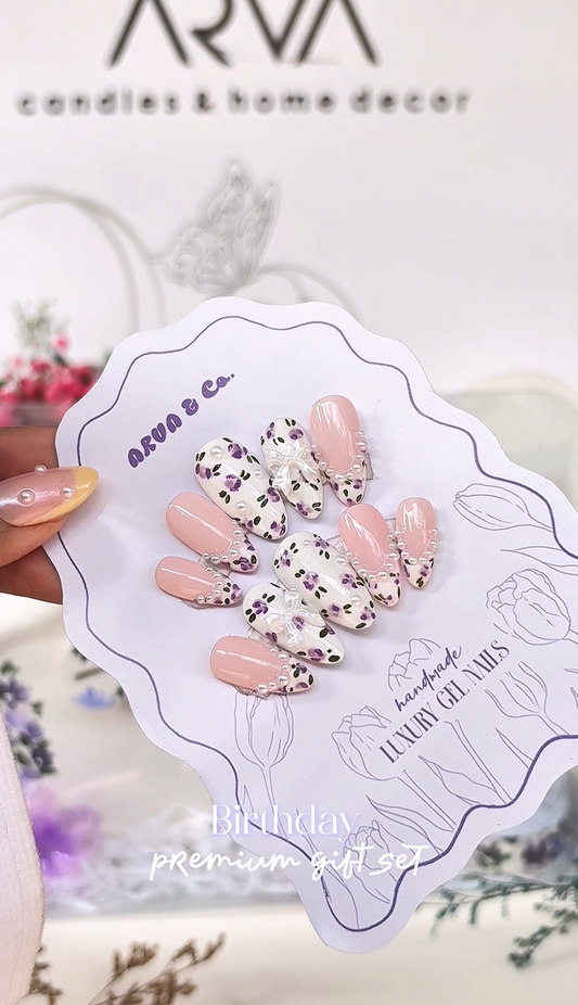 Lilac 3D Gel Press-on Nail set