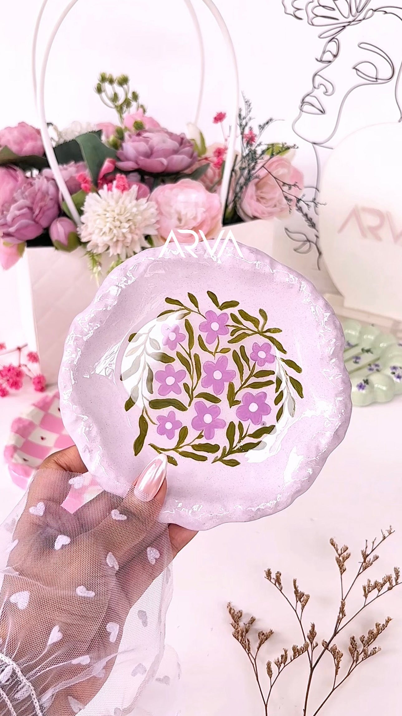 3. Glossy Stone Tray