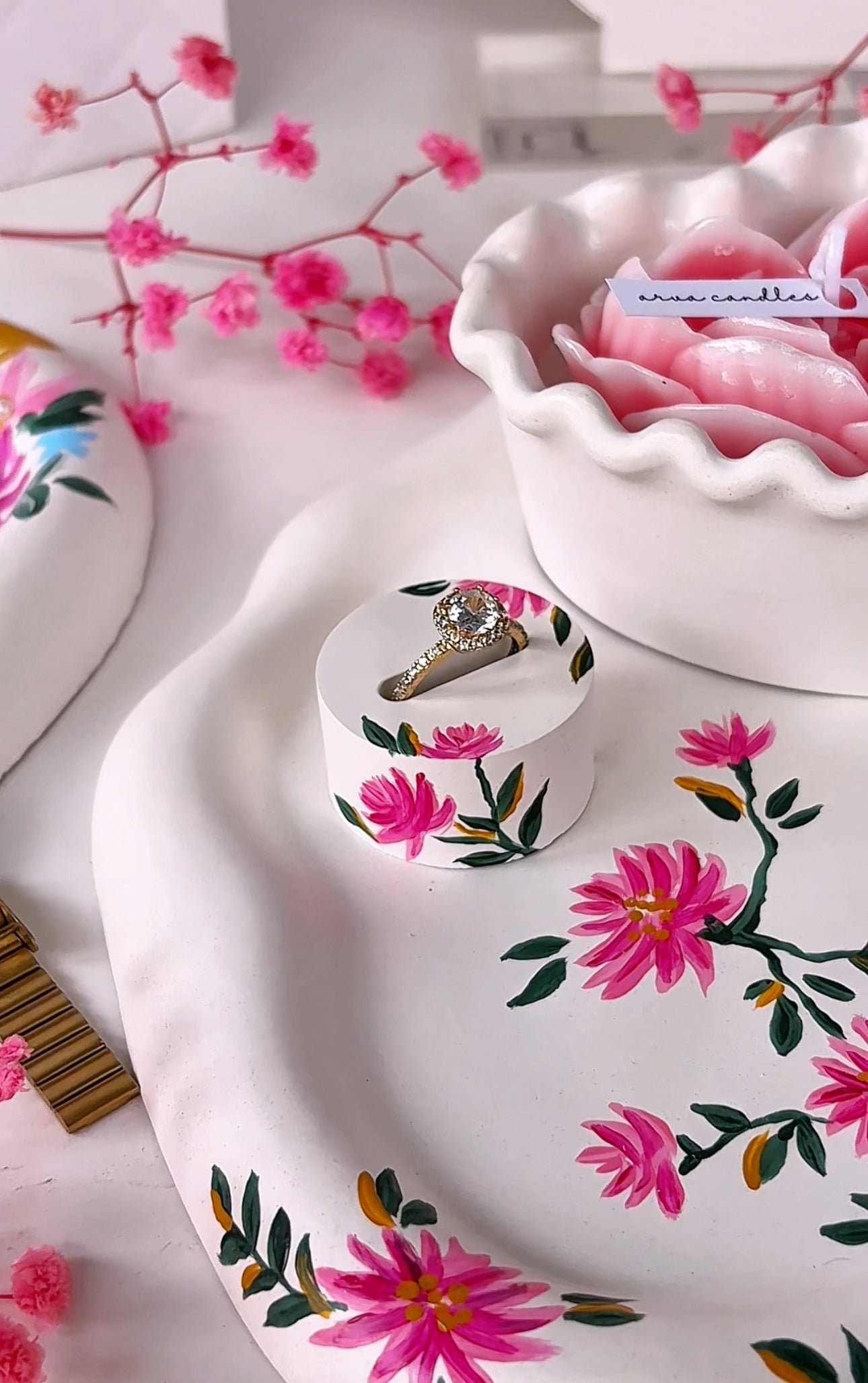 4. Luxury Floral Ring Trays/ Engagement Trays