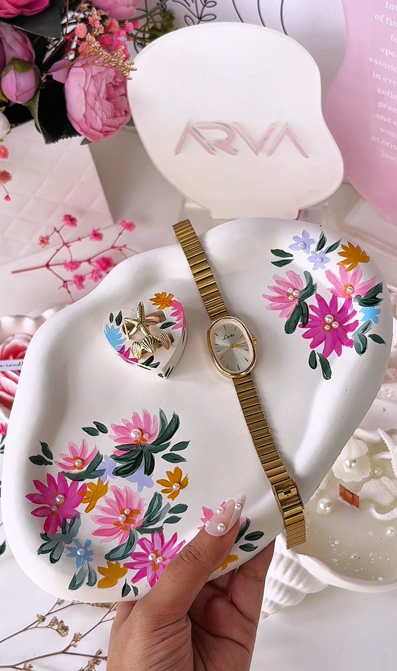 4. Luxury Floral Ring Trays/ Engagement Trays