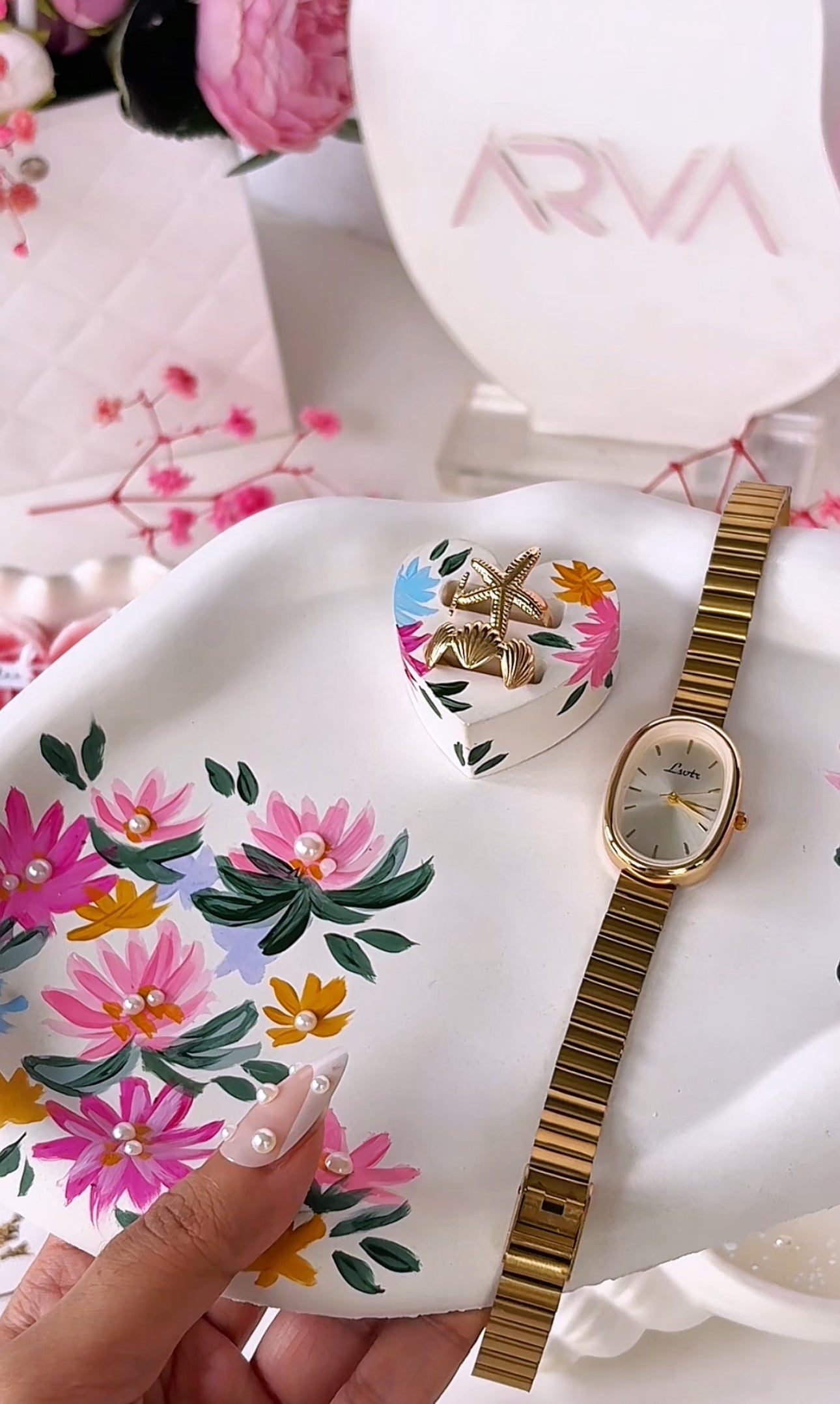 4. Luxury Floral Ring Trays/ Engagement Trays