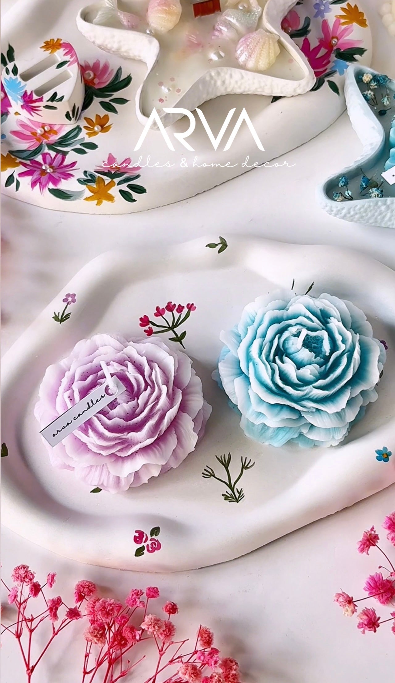Huge Peony Candle