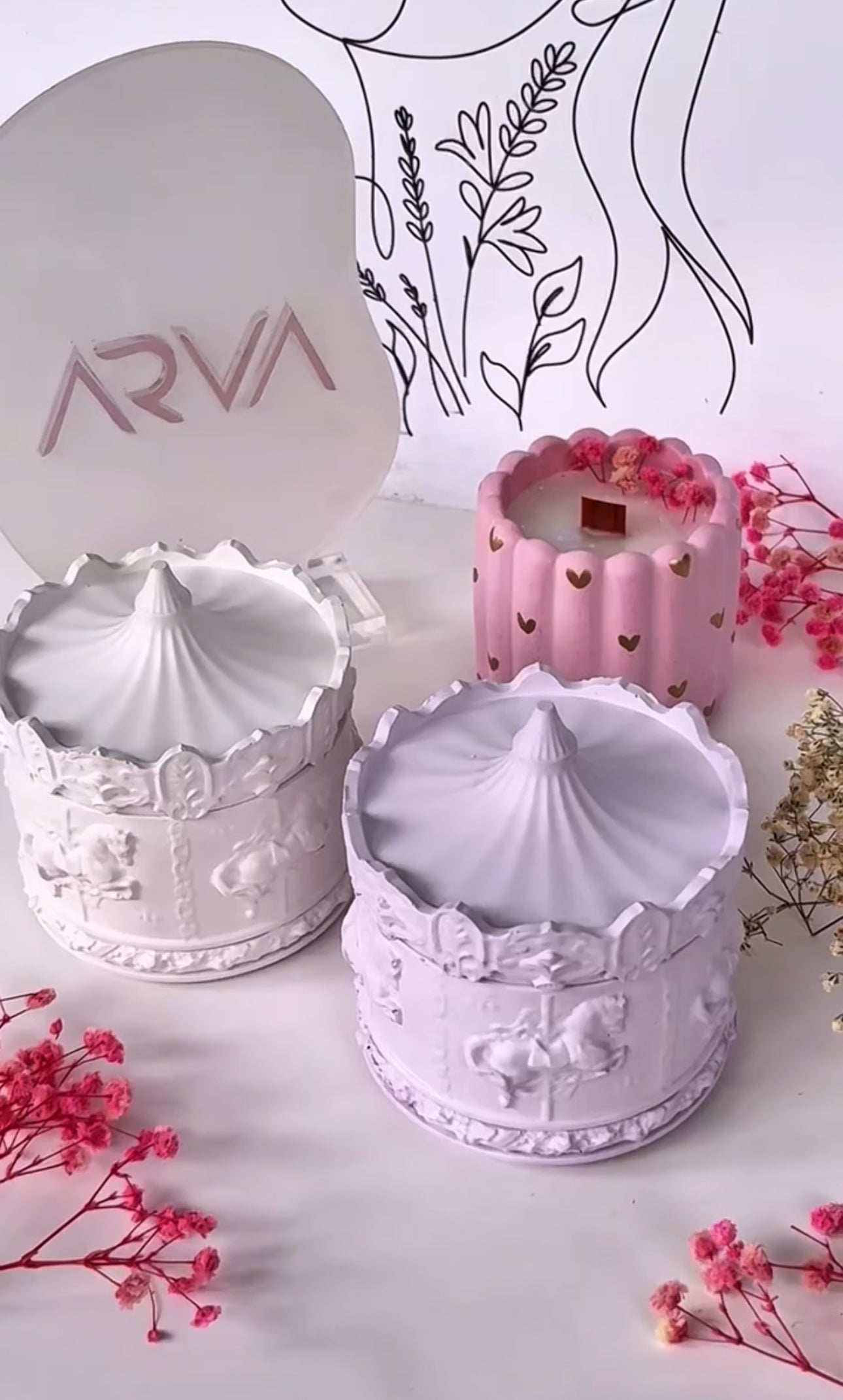 Huge Carousel Pot Candle