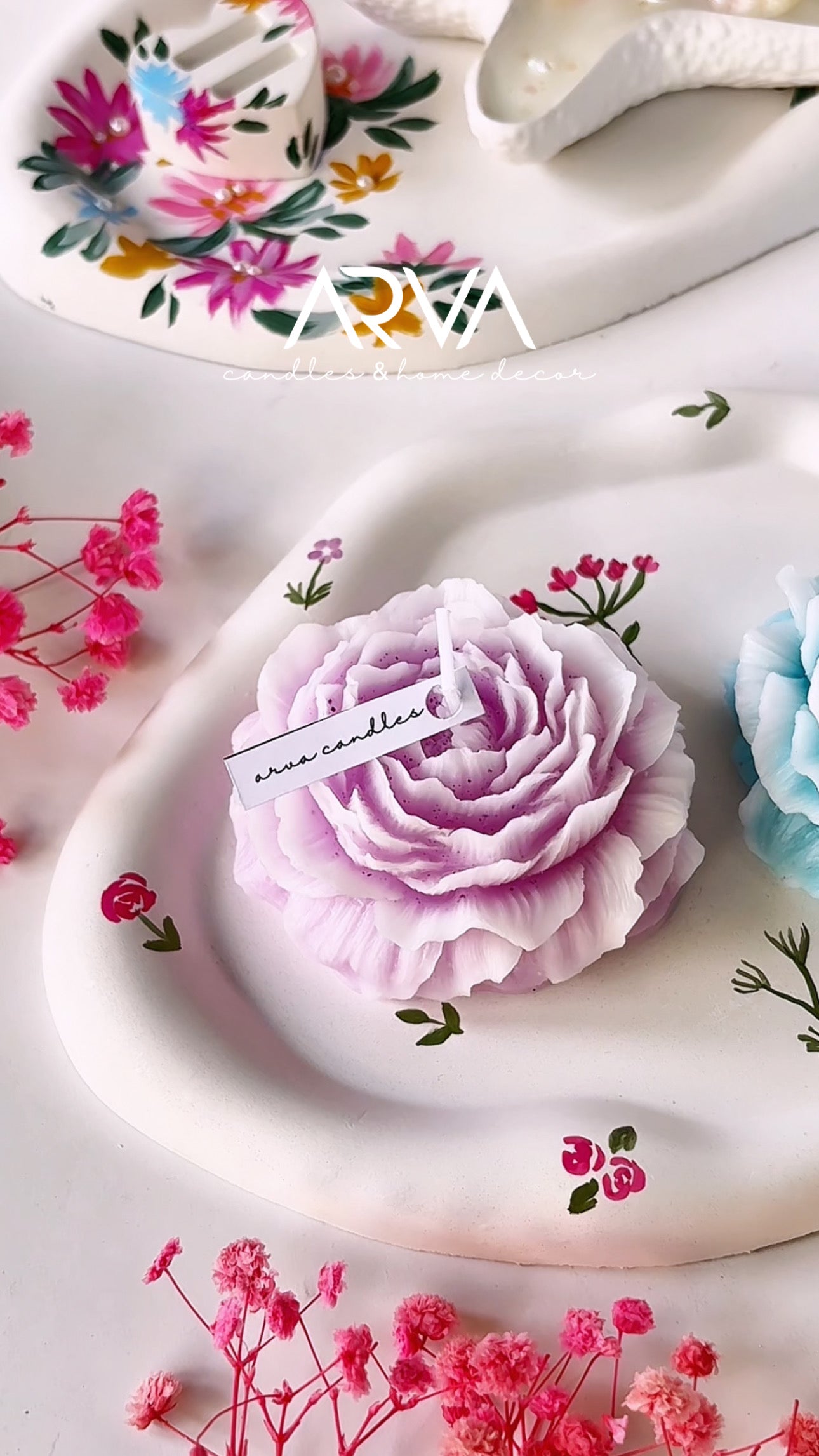 Huge Peony Candle